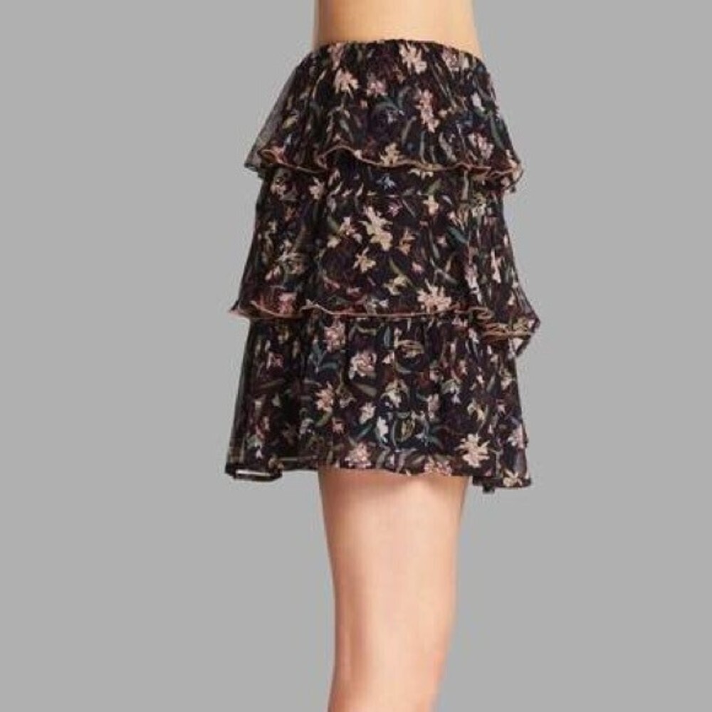 IRO Brooks Viscose Floral Mini Skirt Size 34
